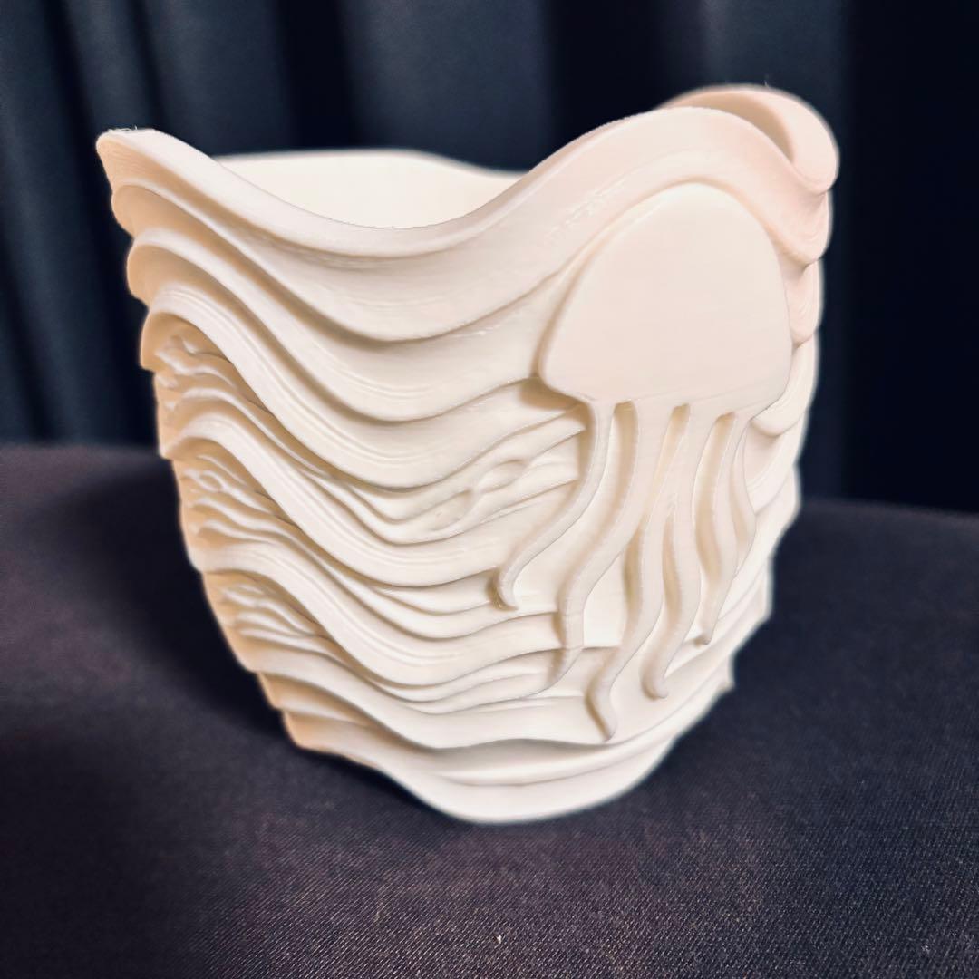 【オーダーメイド】一つだけのあなた鉢　3dプリンター鉢　職人鉢　3dプリント鉢