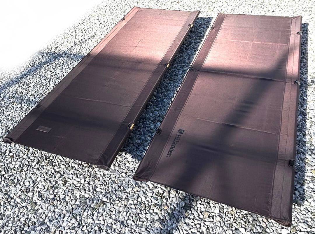 ：)Hilander ハイランダー 軽量アルミローコット ブラウン 2セット中古