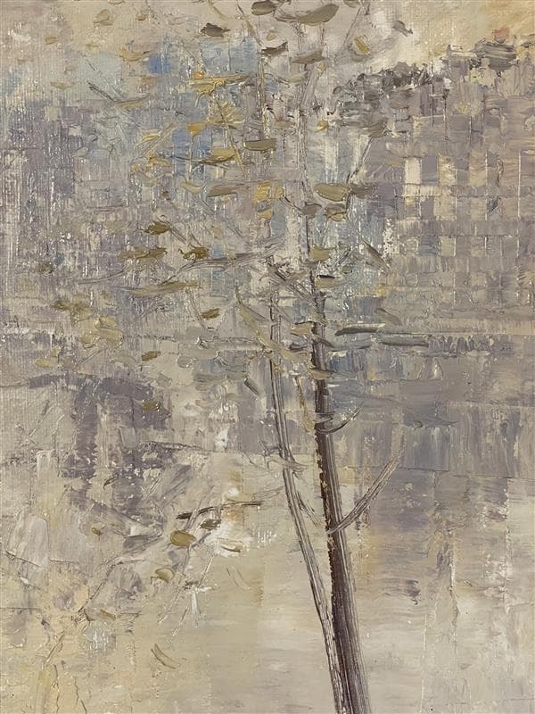 「真作」作者不明　風景画　油彩画　額装　サイン有り　F10号