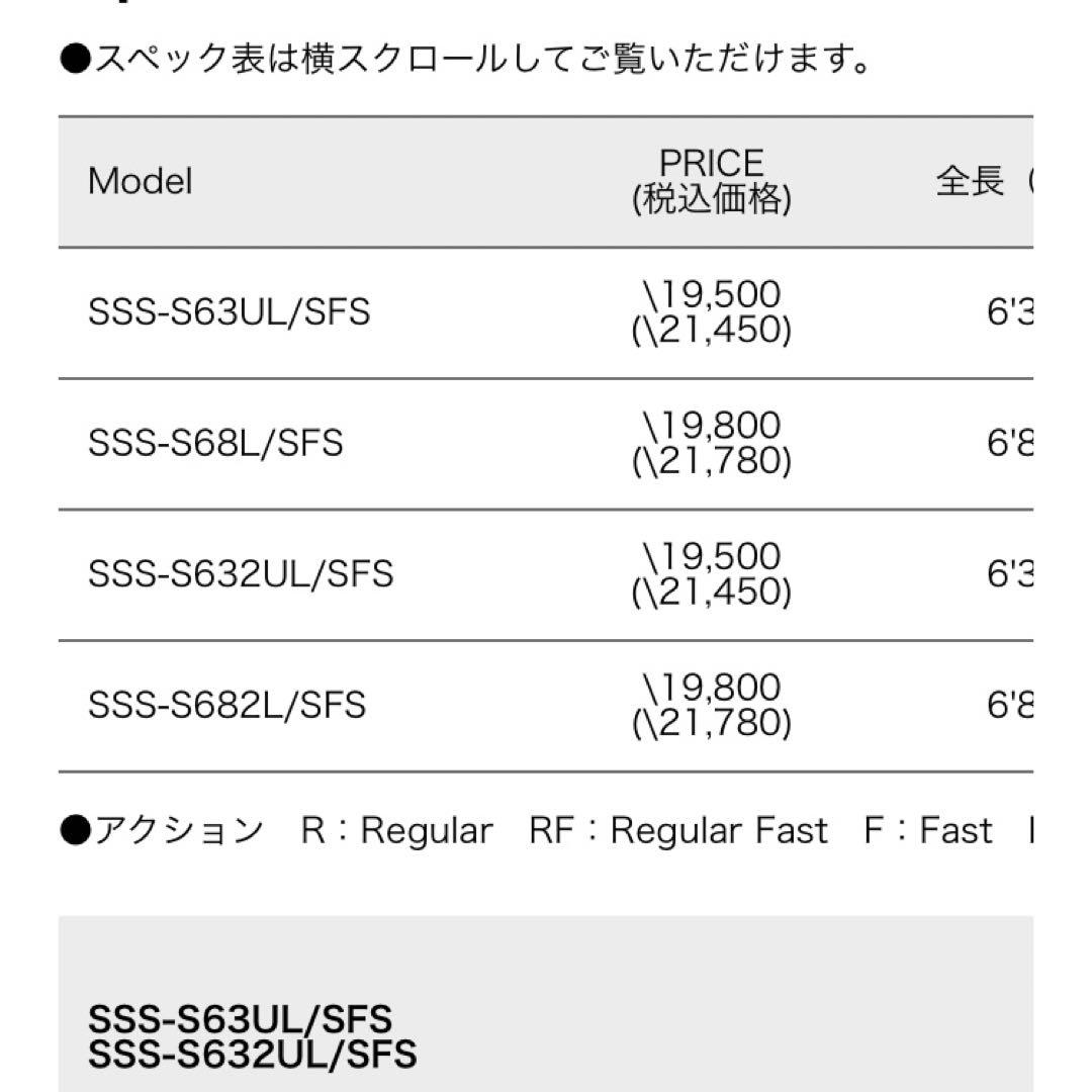 ロッド MajorCraft SpeedStyle SFS SSS-S632UL/SFS