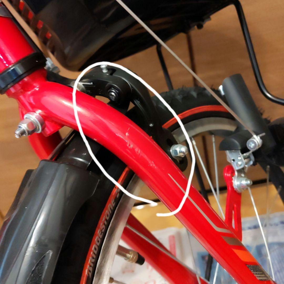 BRIDGESTONE　キッズ自転車　 レッド　 ２０インチ　前バスケット付き