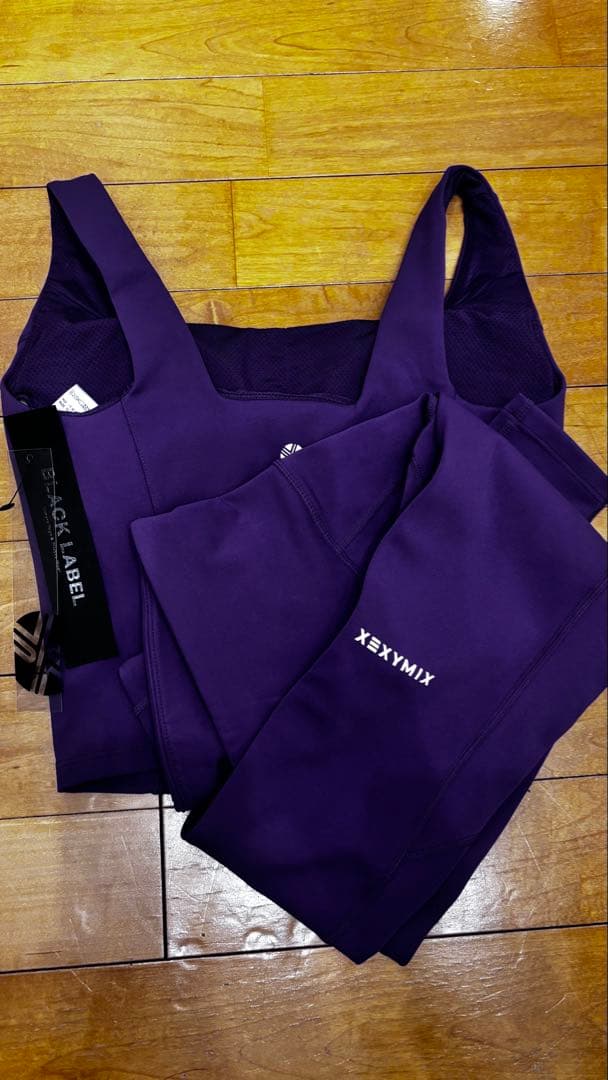 XEXYMIX パープル ヨガウェアセット