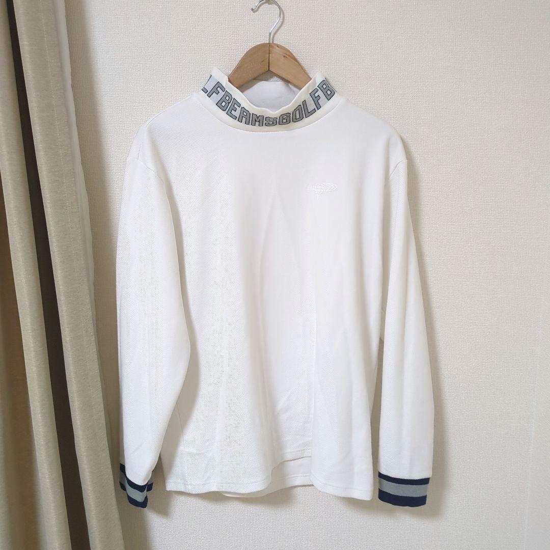 ★美品★BEAMS　GOLF　ツイルジャージ ロゴ モックネックシャツ　XL