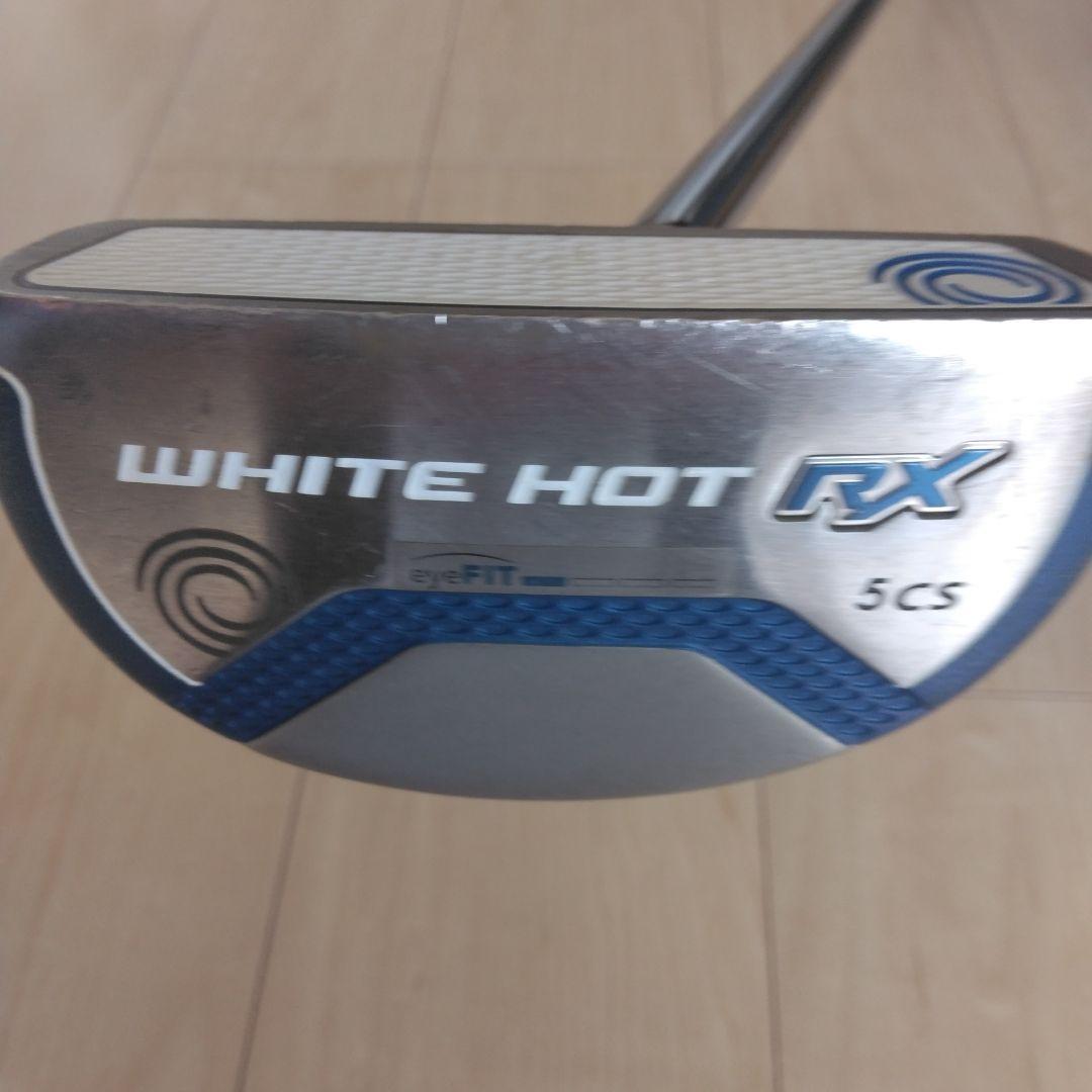 ODYSSEYのWHITE HOT RX5CS　パター　ヘッドカバー付