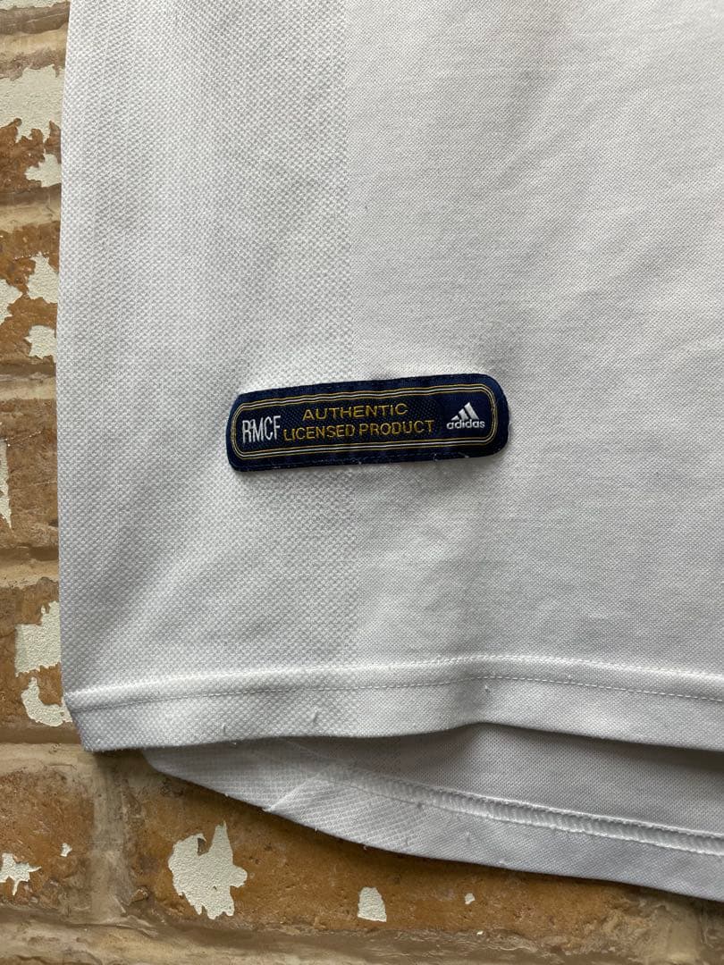90s adidas レアル・マドリード　ユニフォーム　ルイスフィーゴ　刺繍　白