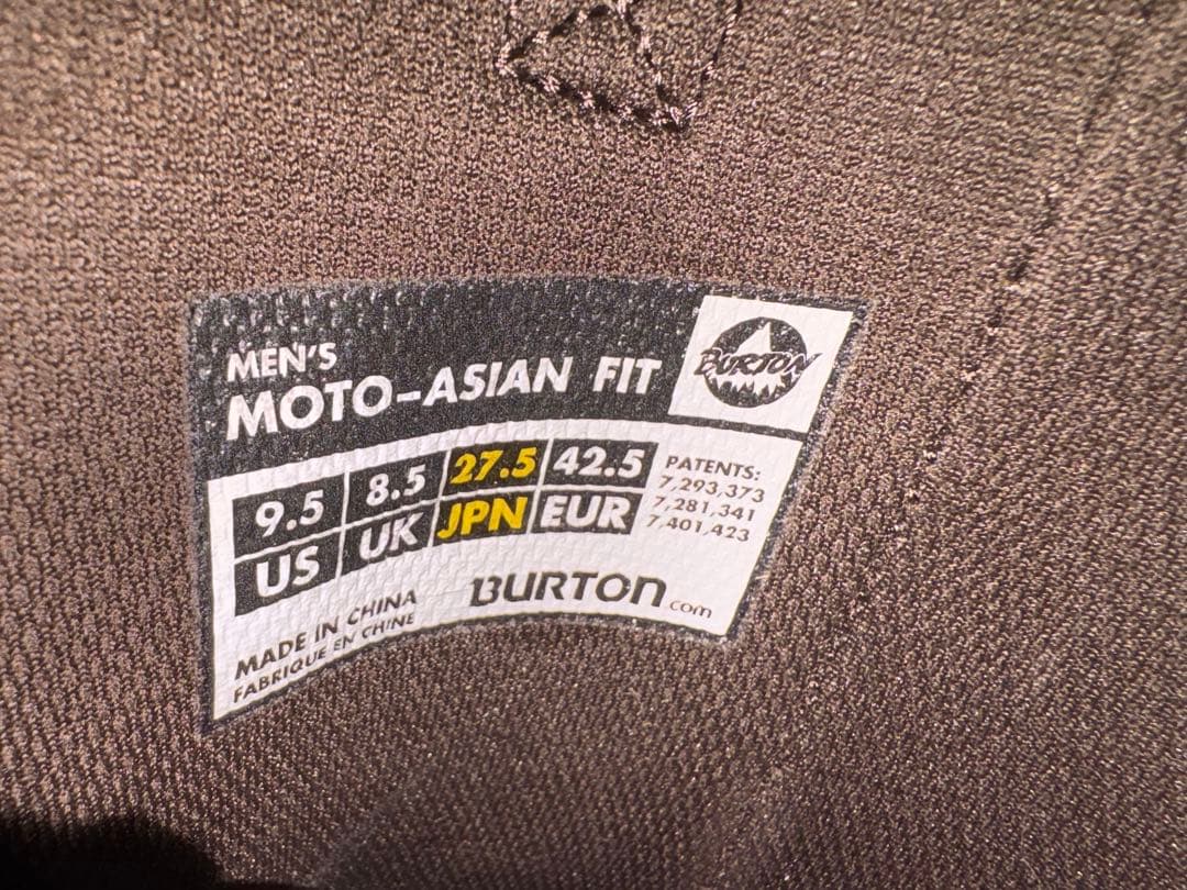 【美品】BURTON MOTO ASIAN FITブーツ