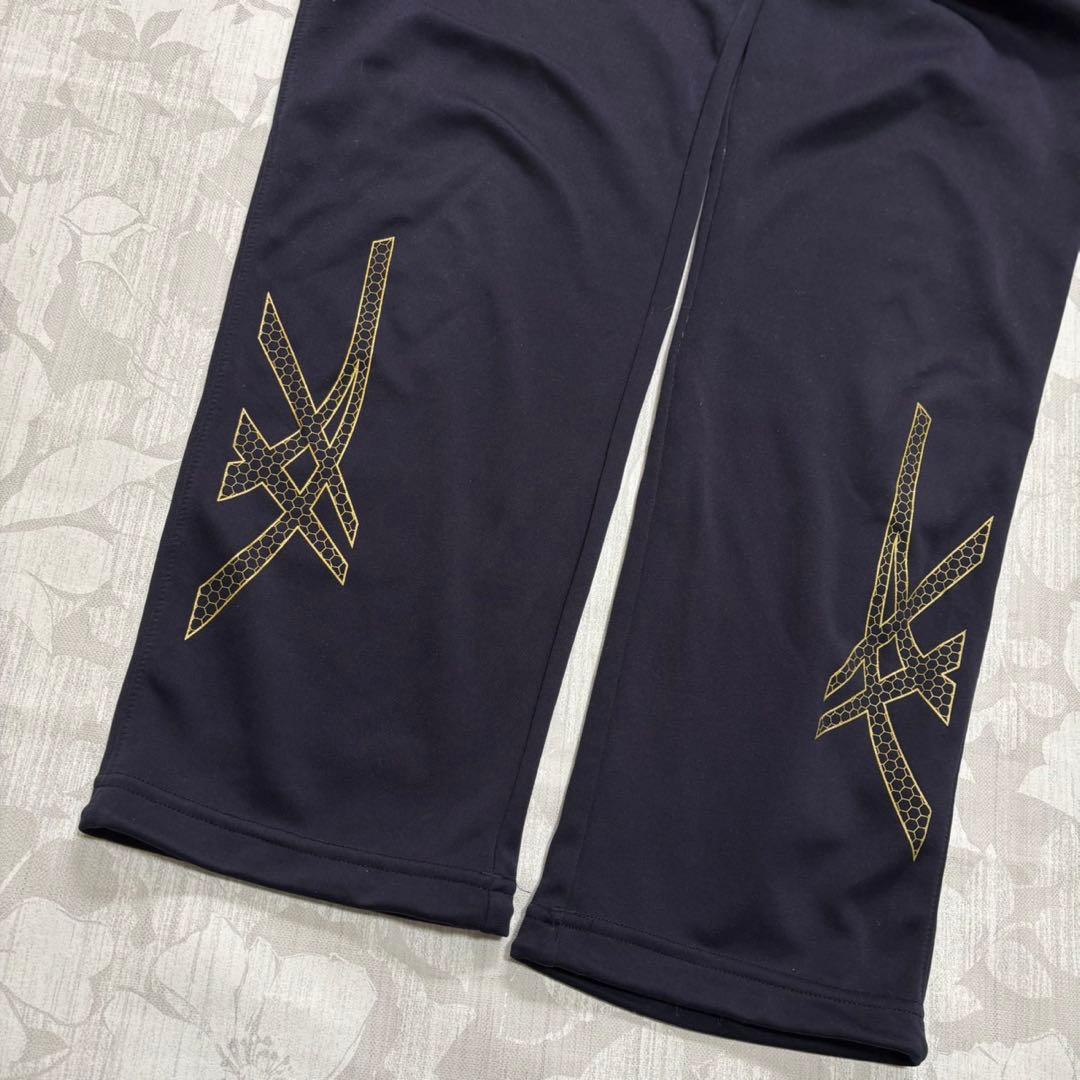 asics トレーニングパンツ　ジャージ下（M）ネイビー系スポーツ　ロゴプリント