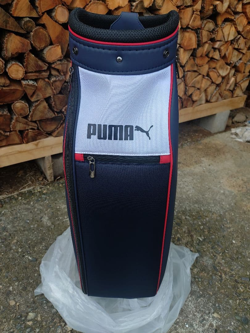 PUMA ゴルフバッグ ネイビー/ホワイト/レッド