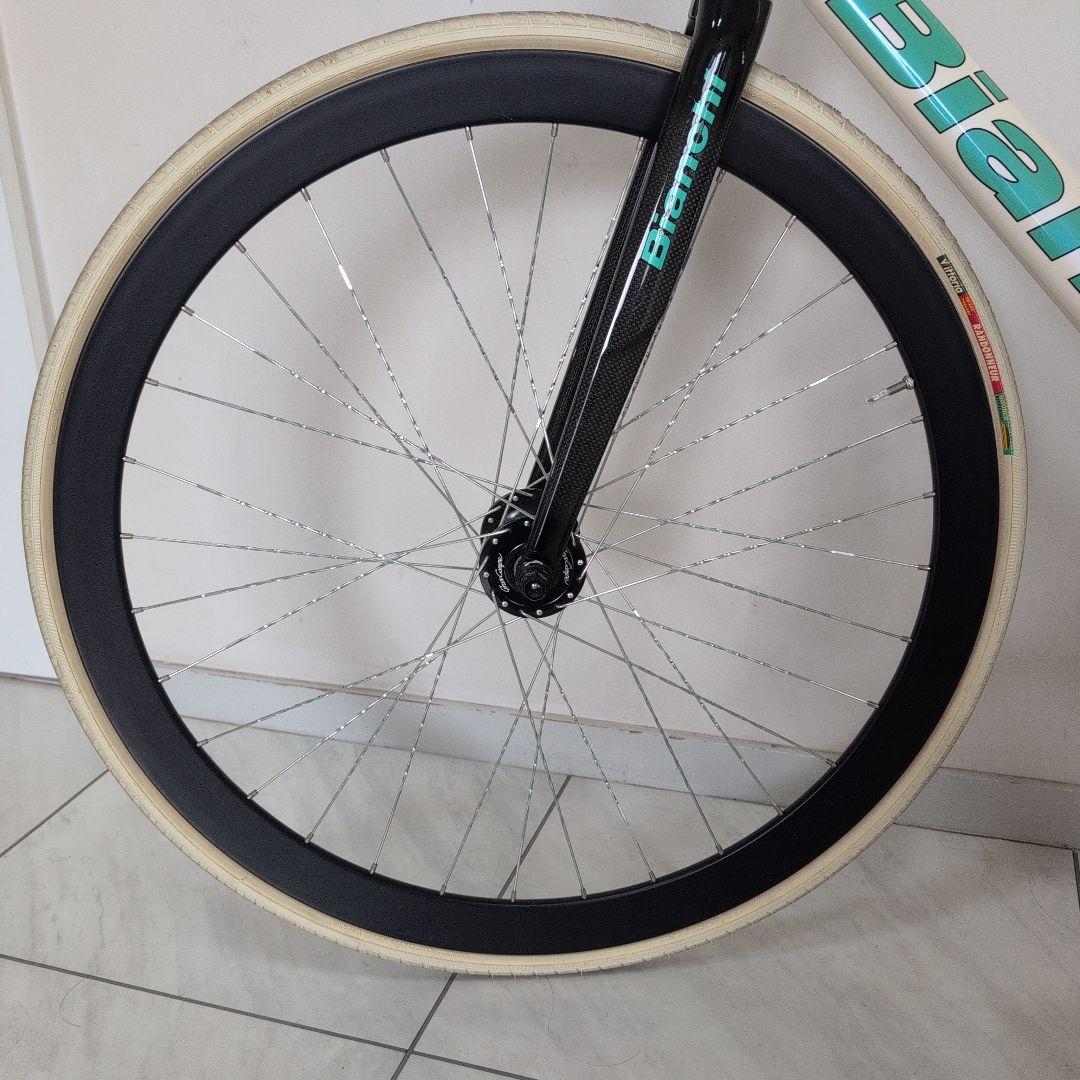 極美品Bianchi日本未発売ピストバイク自転車フレーム白トラックイタリア