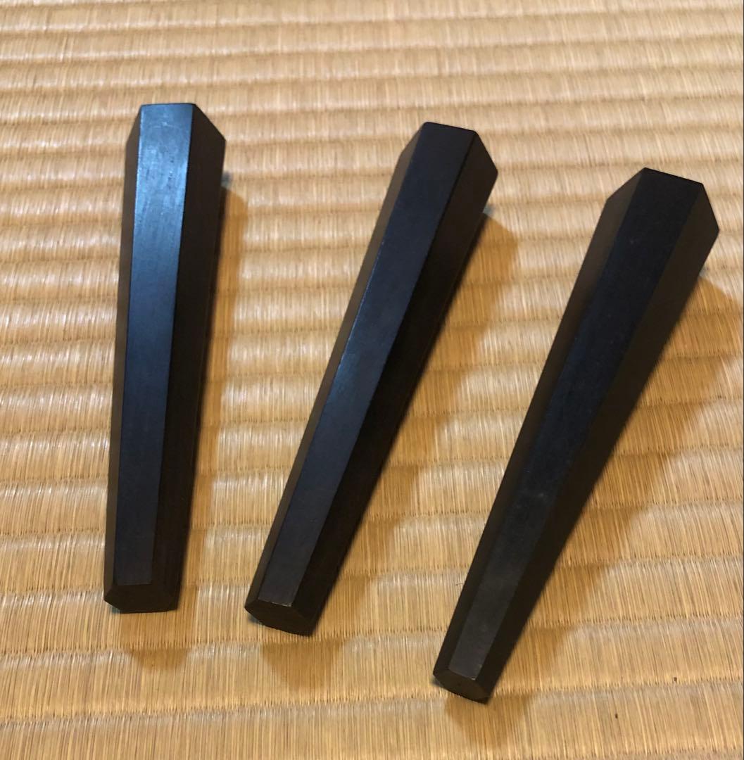 津軽三味線用　糸巻き　音締　素六　黒檀