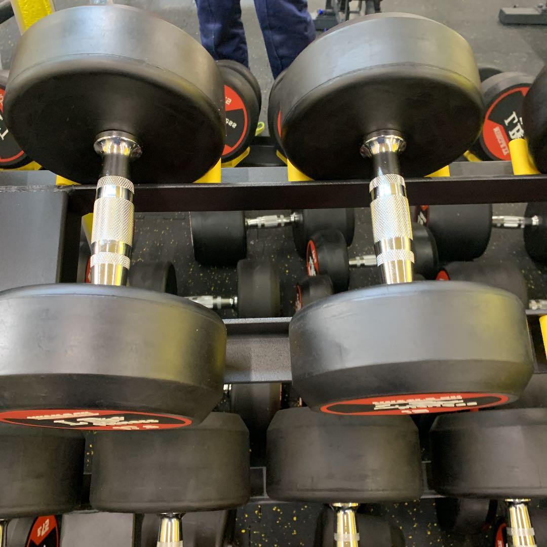 ラバーラウンドダンベル　17.5kg 2個
