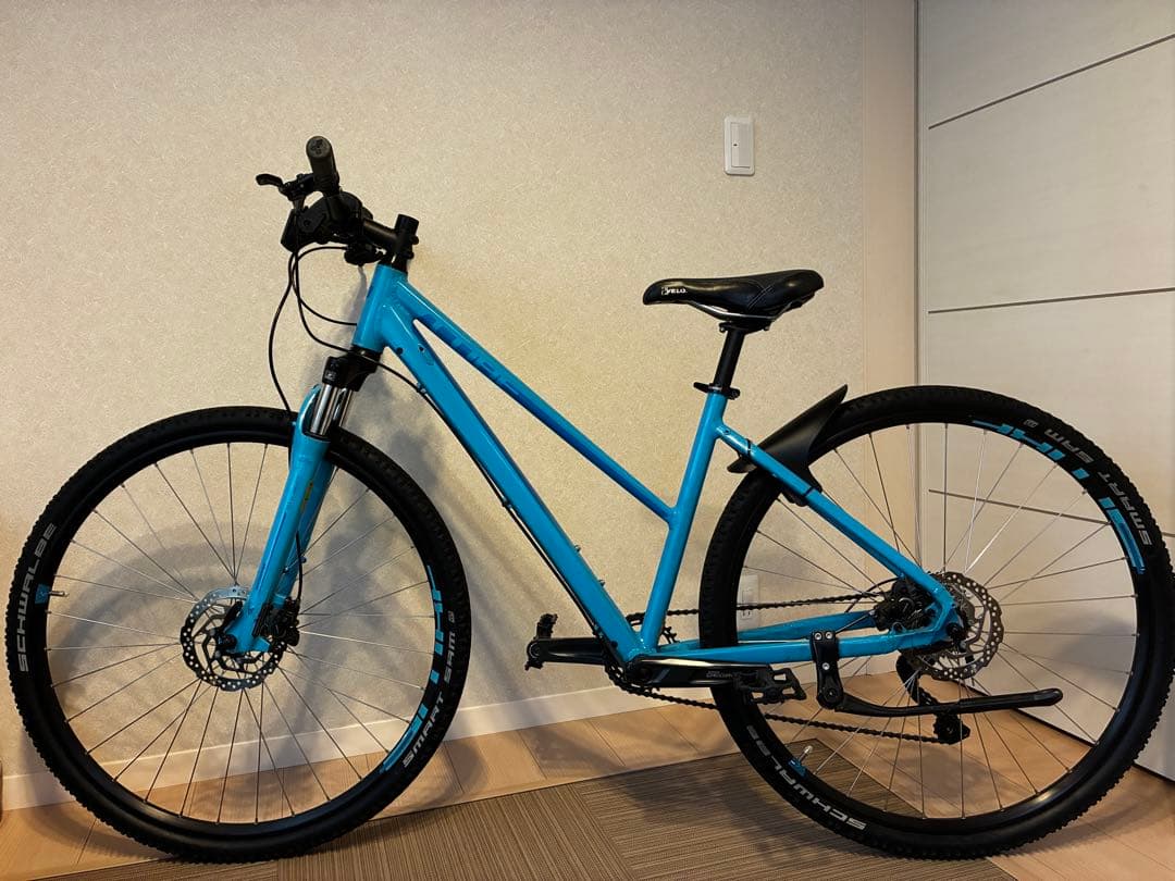 【美品】CUBE nature EXC 女性用MTB 通学仕様　前カゴ有