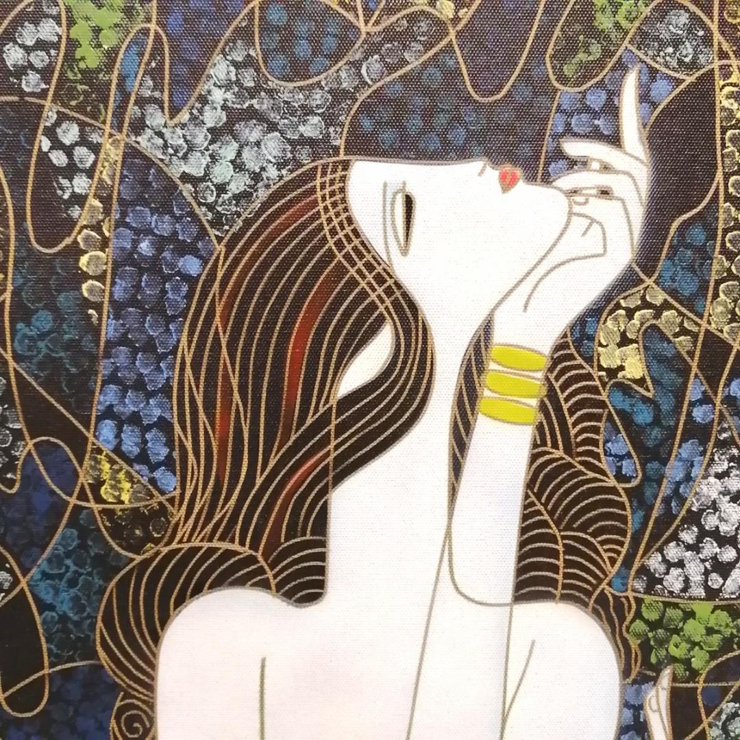 i□ 【蔵出】真作 Xia Zhen 美人画 油彩 肉筆 サイン 額装 中国美術