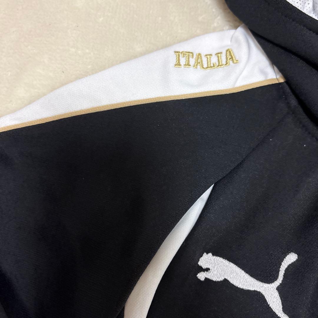【希少】PUMA イタリア代表 トラックジャケット フード付 黒×金