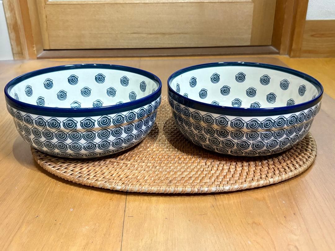 新品　ポーリッシュポタリー　ザクワディ社製　大鉢　深皿　2個セット