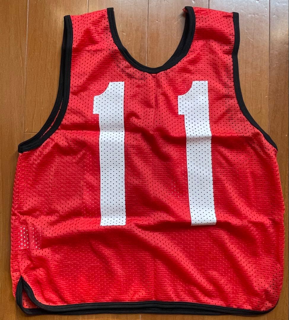 【未使用品】molten ビブス 赤 10枚 ジュニア 11〜20