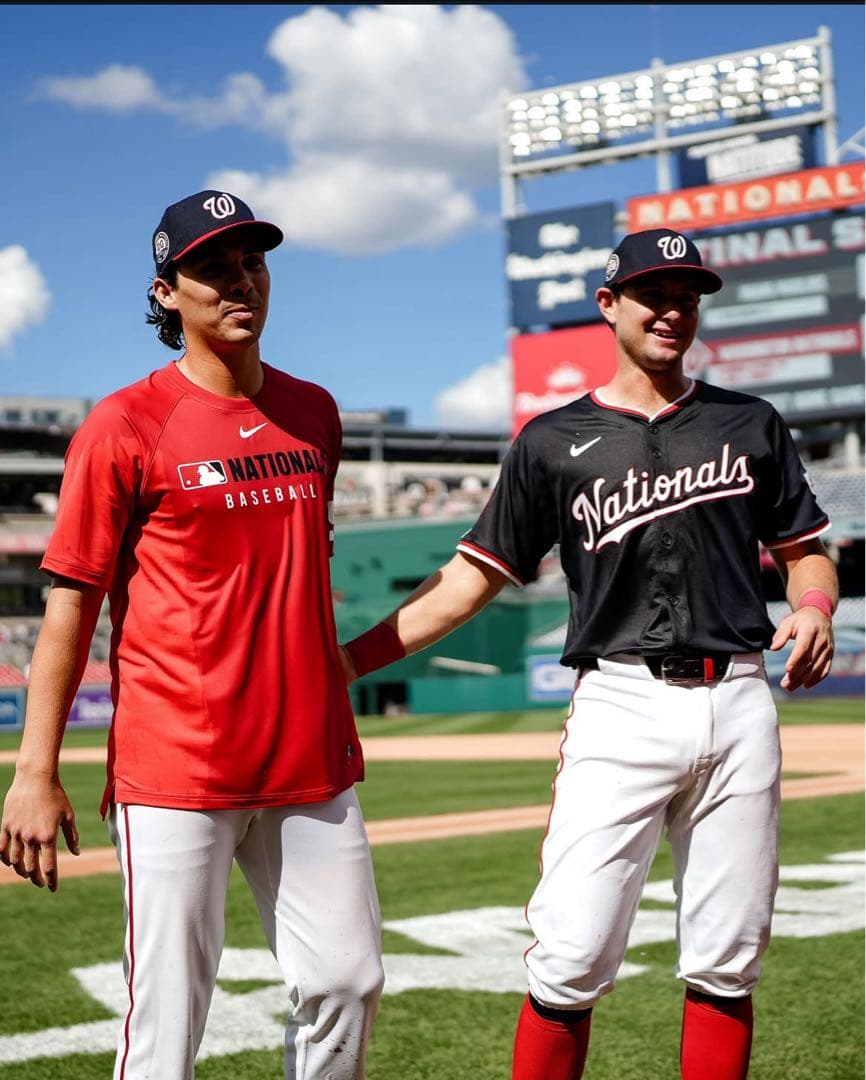 NATIONALSナショナルズMLB選手支給品UsedプラクティスシャツMサイズ