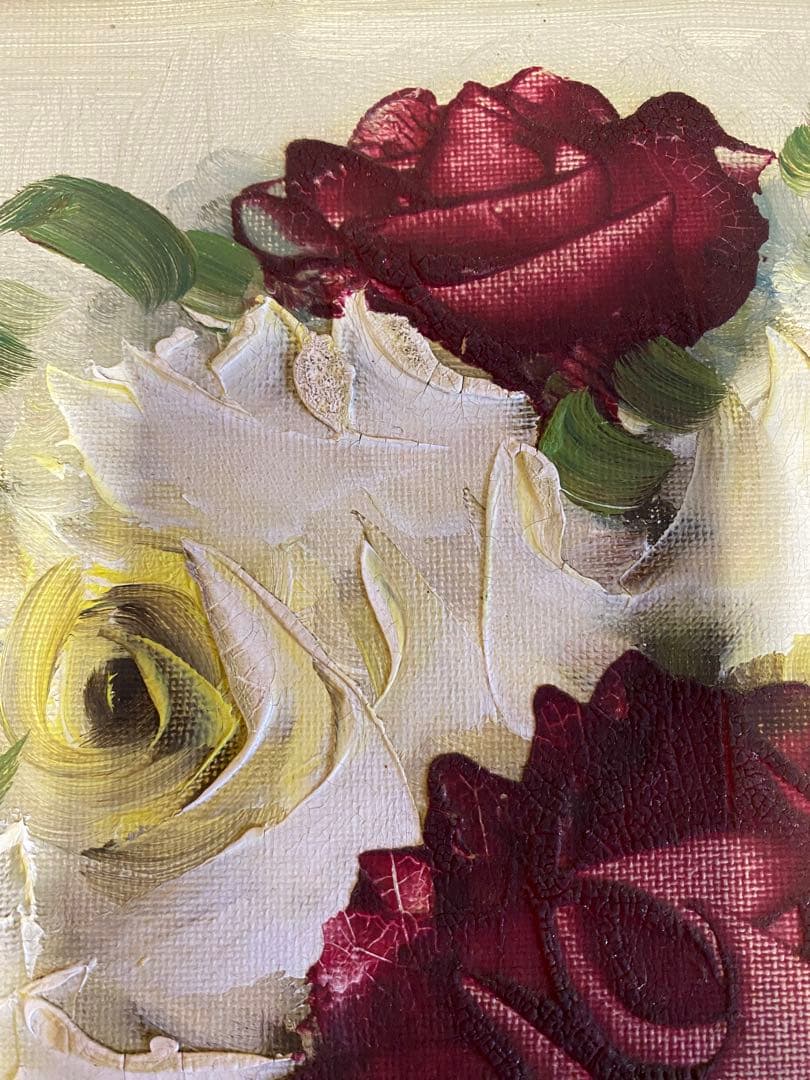 油絵　薔薇