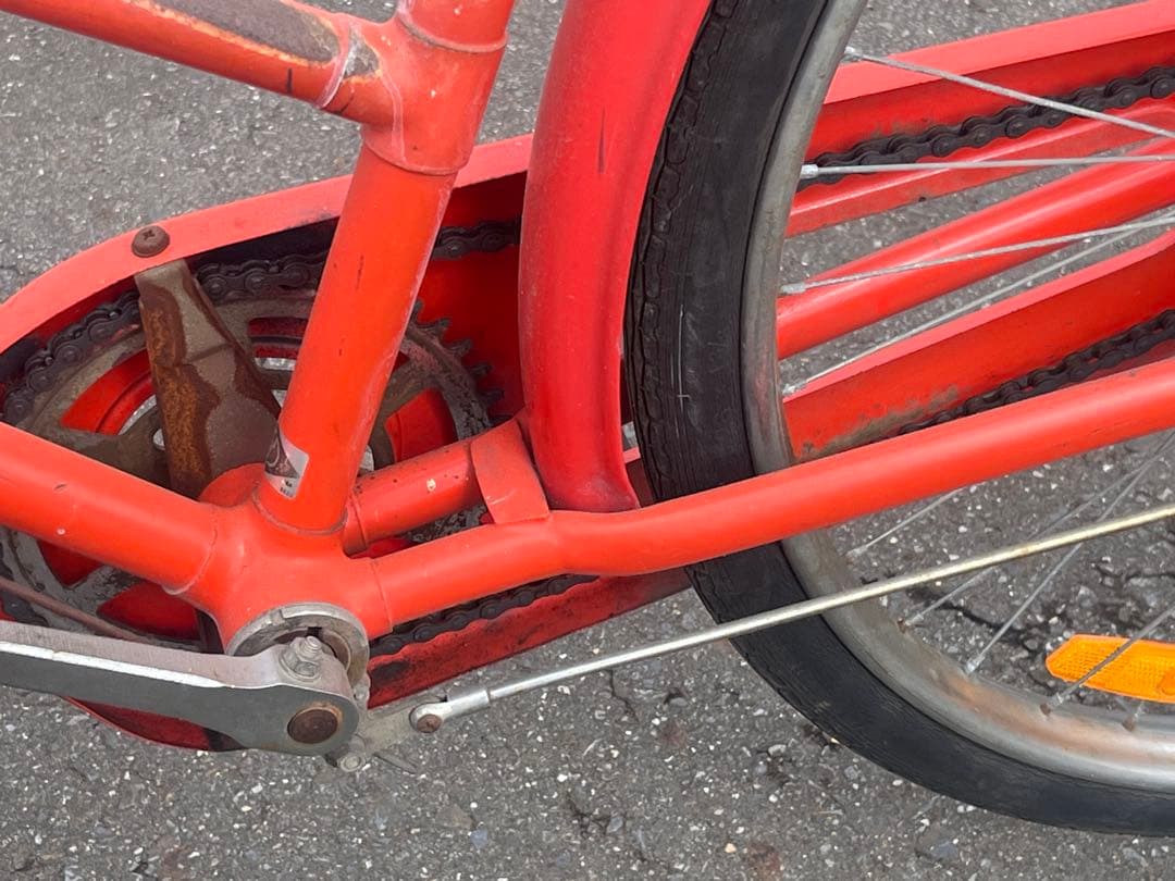 【希少】National 郵政自転車 〒マーク有ロッドブレーキ昭和レトロ 実用車