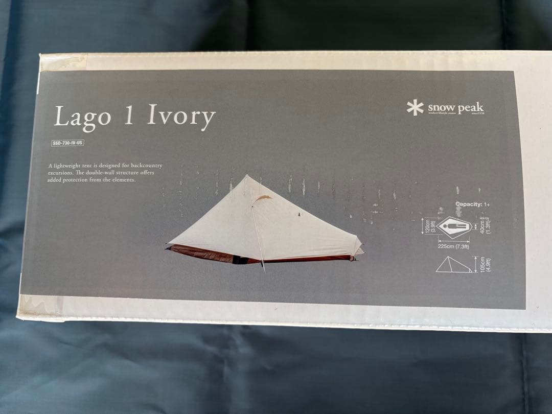  peak Lago 1 Ivory & 専用グランドシートのセット
