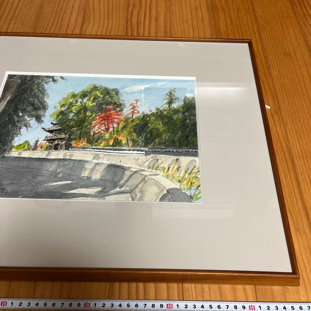 水墨画 nakajima 1987年制作 フレーム付き　題名不明　S ③