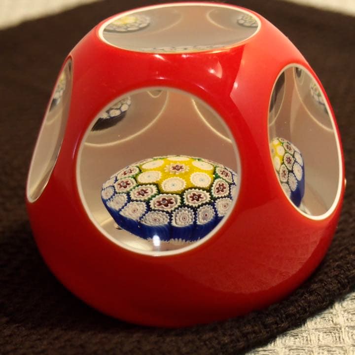 ✴️匿名配送 ムラノ☆ ミルフィオリ✴️ ガラスペーパーウェイト Murano