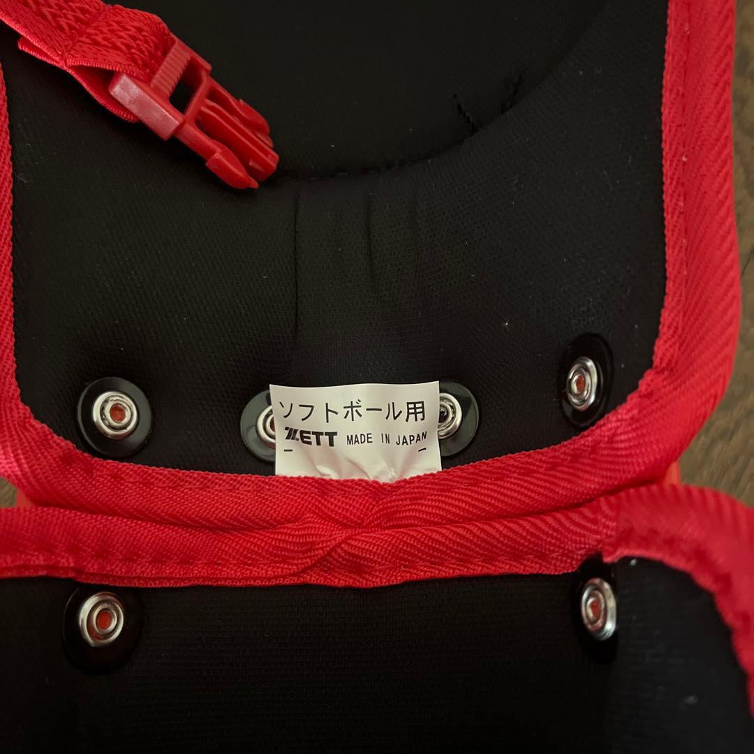 ゼット レディース ソフトボール キャッチャー用 レガーツ レッド/ホワイト …