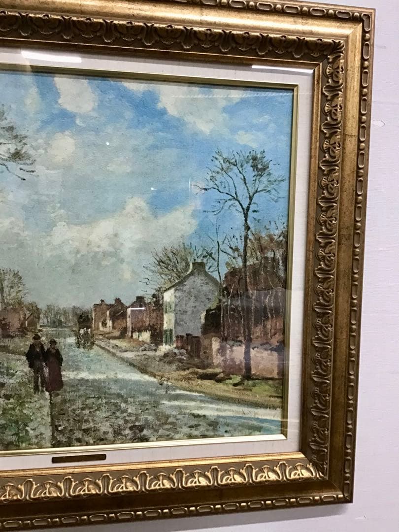 管43☆絵画☆カミーユピサロ☆ルーヴジェンヌへの道☆1872年作☆複製画☆F10