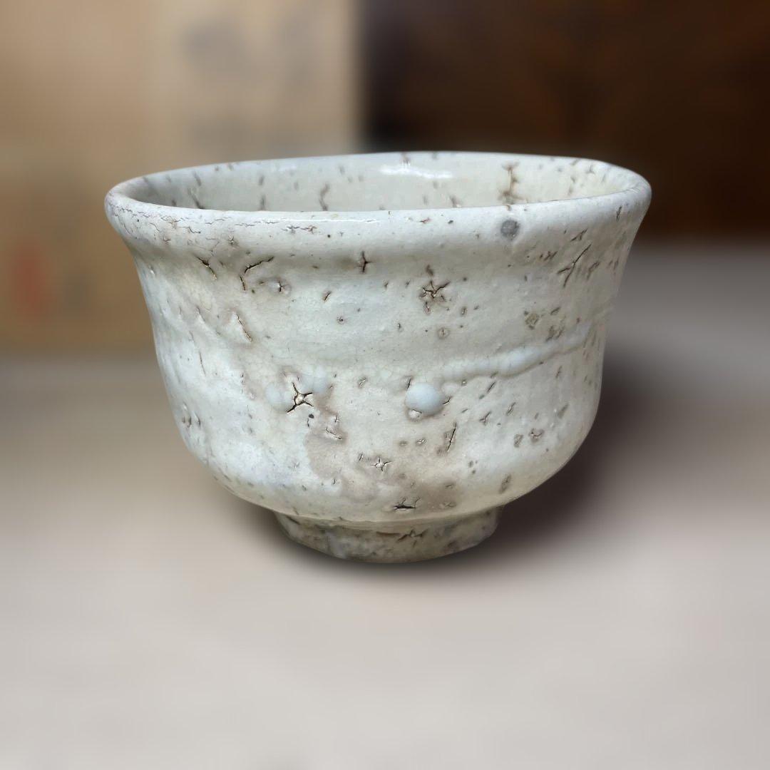 杉本泥牛　粉吹茶碗　共箱