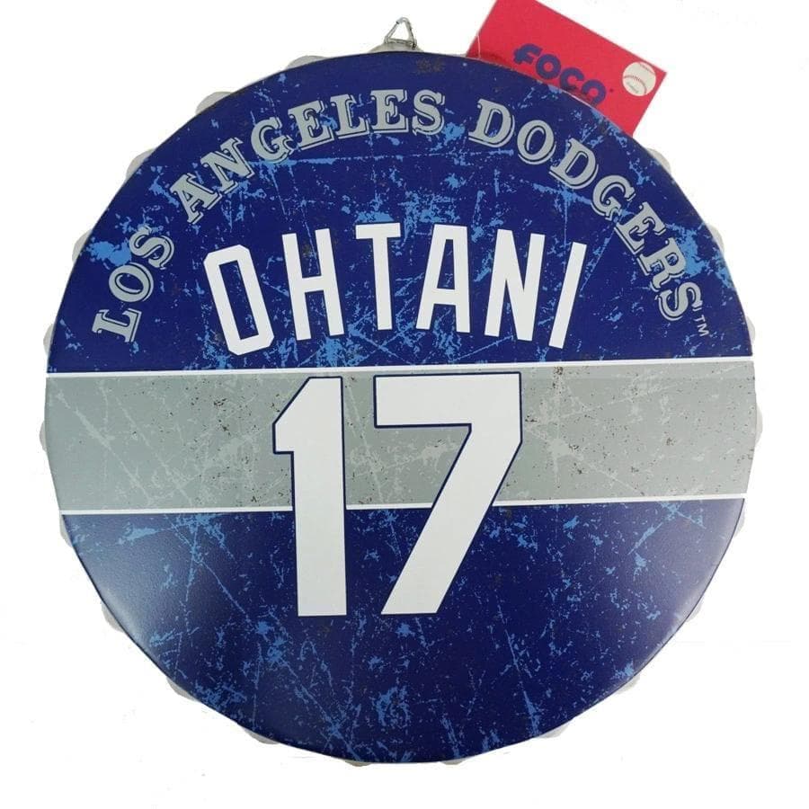 新品MLB公式ドジャース大谷翔平背番号サイン看板インテリア瓶の蓋dodgers