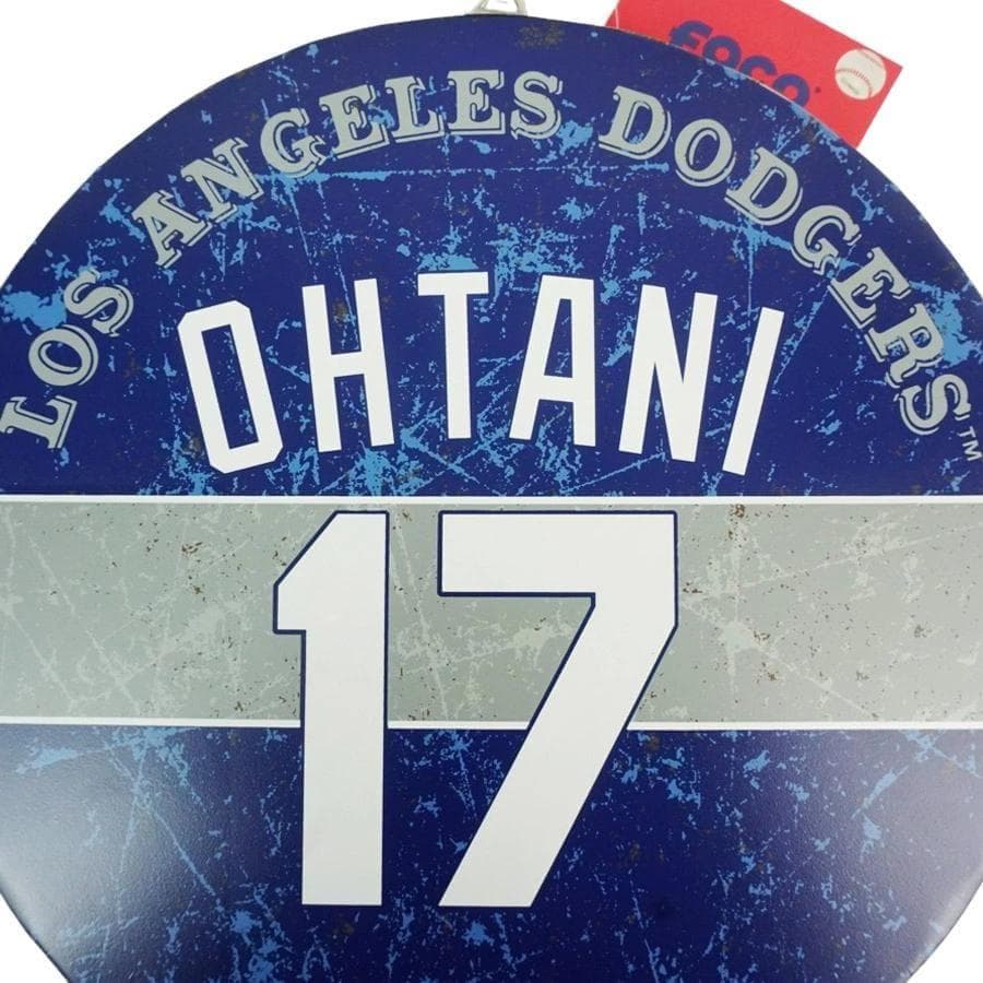 新品MLB公式ドジャース大谷翔平背番号サイン看板インテリア瓶の蓋dodgers