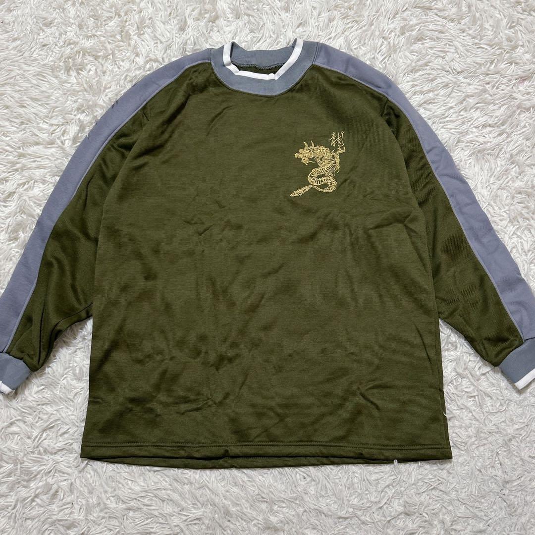 【2570】✨美品✨ 00s y2k ジャージ　セットアップ　カーキ　龍