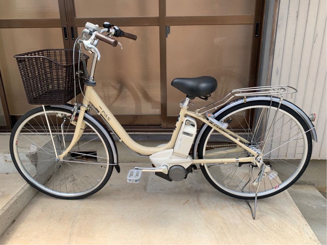 電動自転車　№6697 YAMAHA PAS 26インチ ベージュ