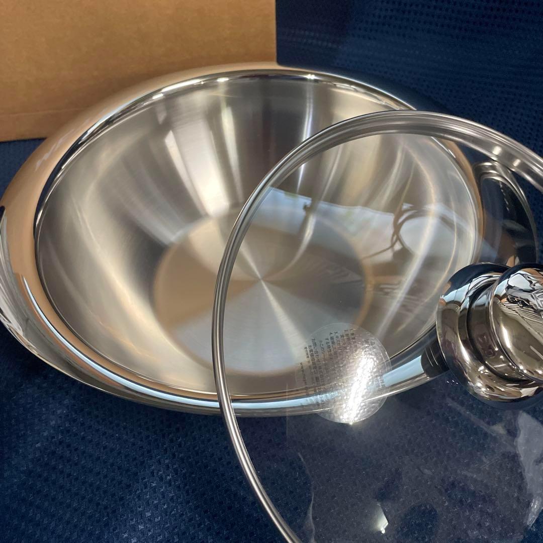 マイヤー　NEW PAN 22CM ガラス蓋付き