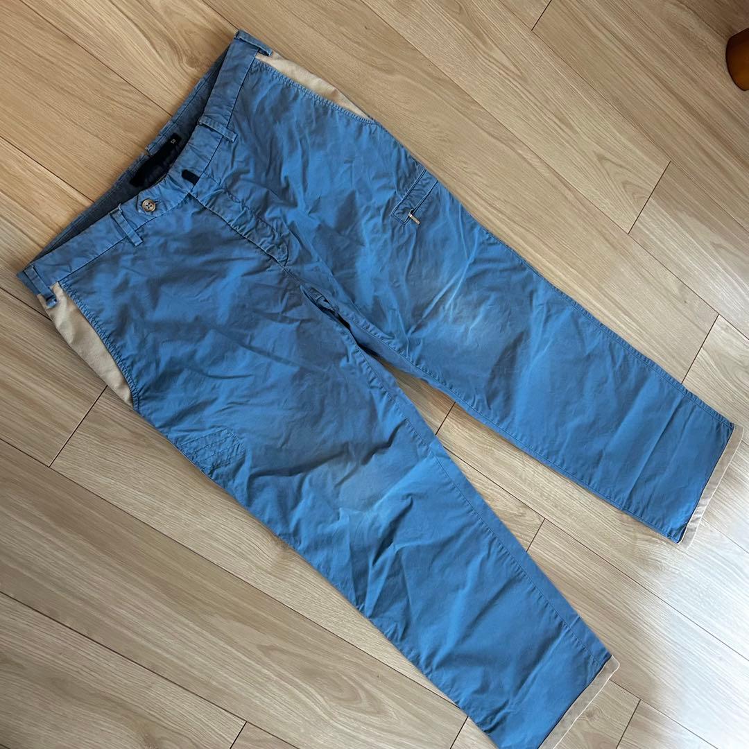 インコテックス 50 XL ゴルフ スラックス チノパン スエード　青　メンズ