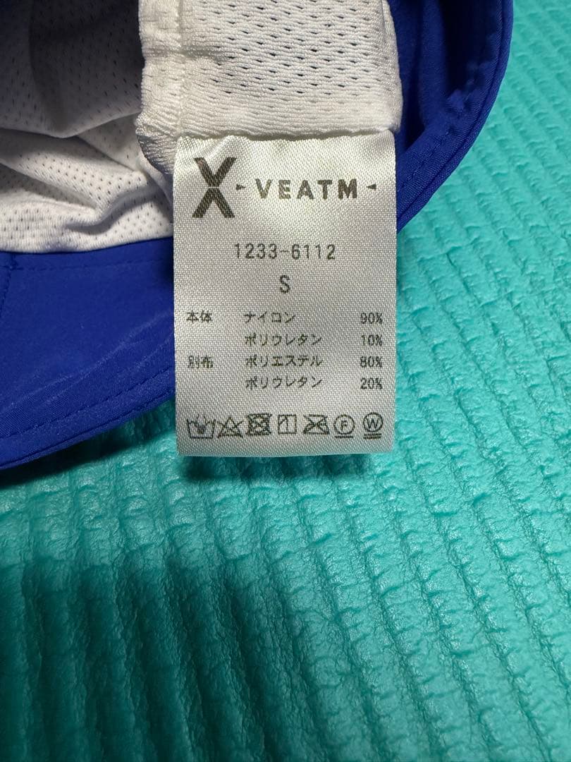 X-VEATM Sサイズ 水着ショートパンツ ブルー/ホワイト/イエロー　付録有