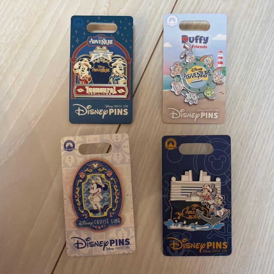 ディズニークルーズライン　アドベンチャー ピンバッジ 4個セット