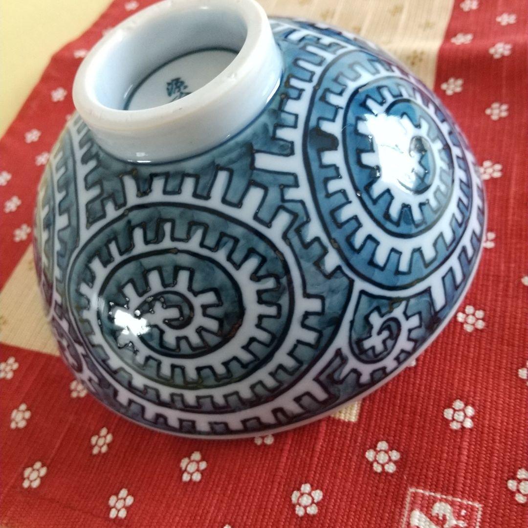 源右衛門☆染付章魚唐草濃 飯椀
