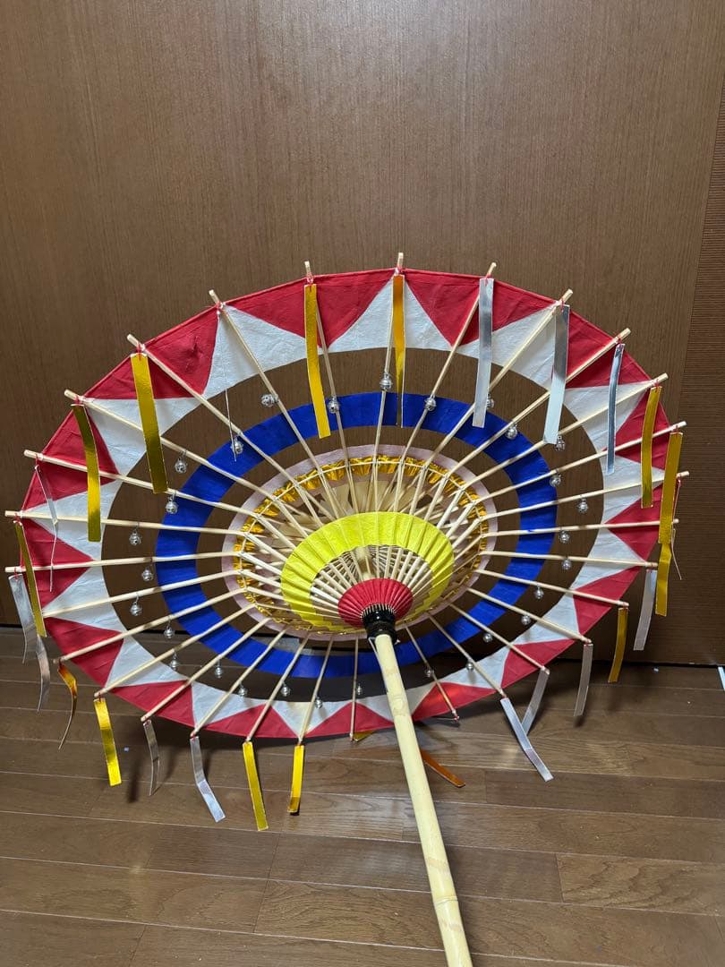 踊り傘 鳥取 しゃんしゃん祭り 和傘 鈴付き 舞台 小道具 インテリア