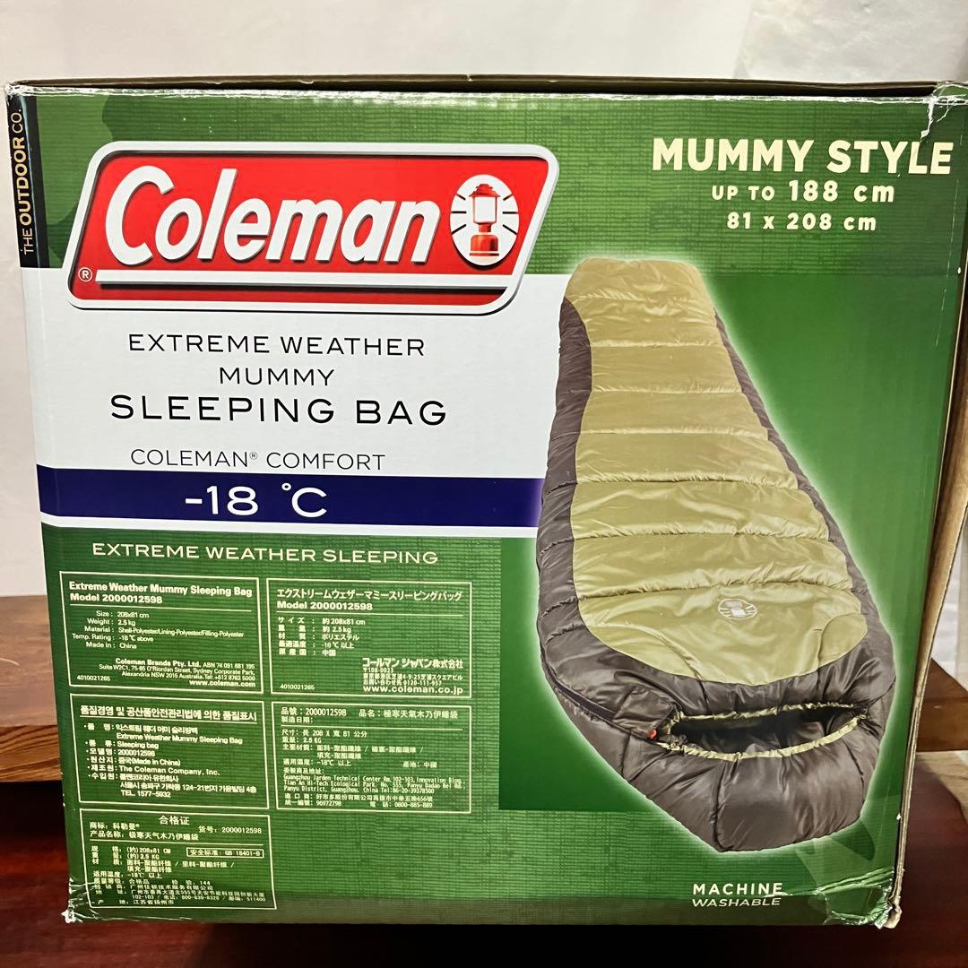 未使用　Coleman 寝袋　sleeping bag Mummy Style