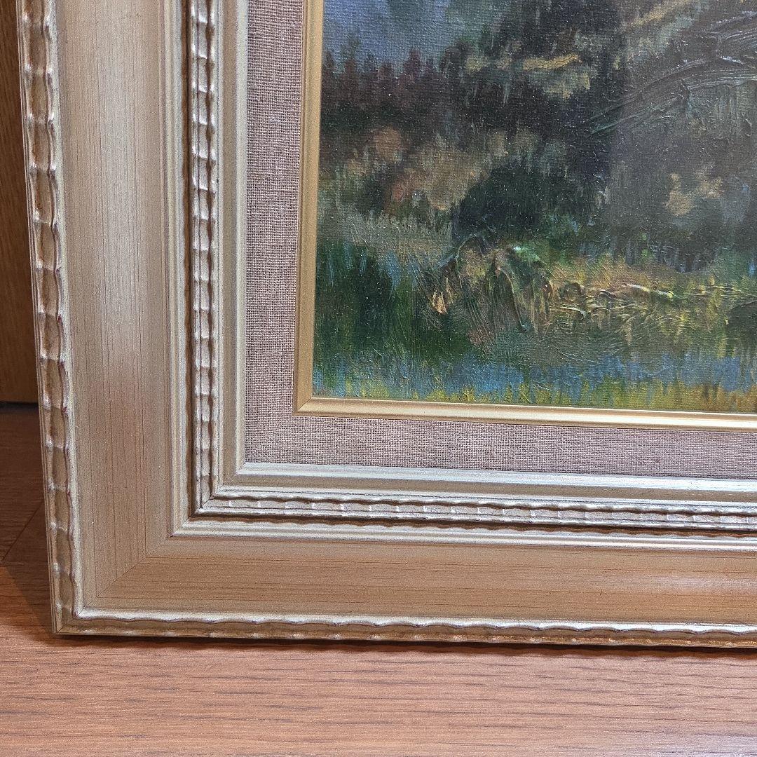 【美品】油彩画 額縁付属【白馬鑓ヶ岳】 F8 号サイズ
