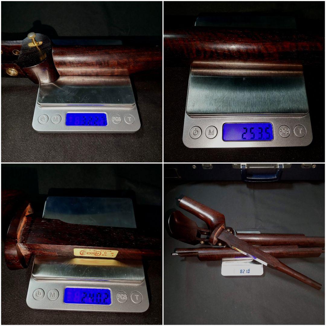 総重量2005g 地唄三味線 沈み紅木棹821g K18金細 特許印 子持ち綾杉