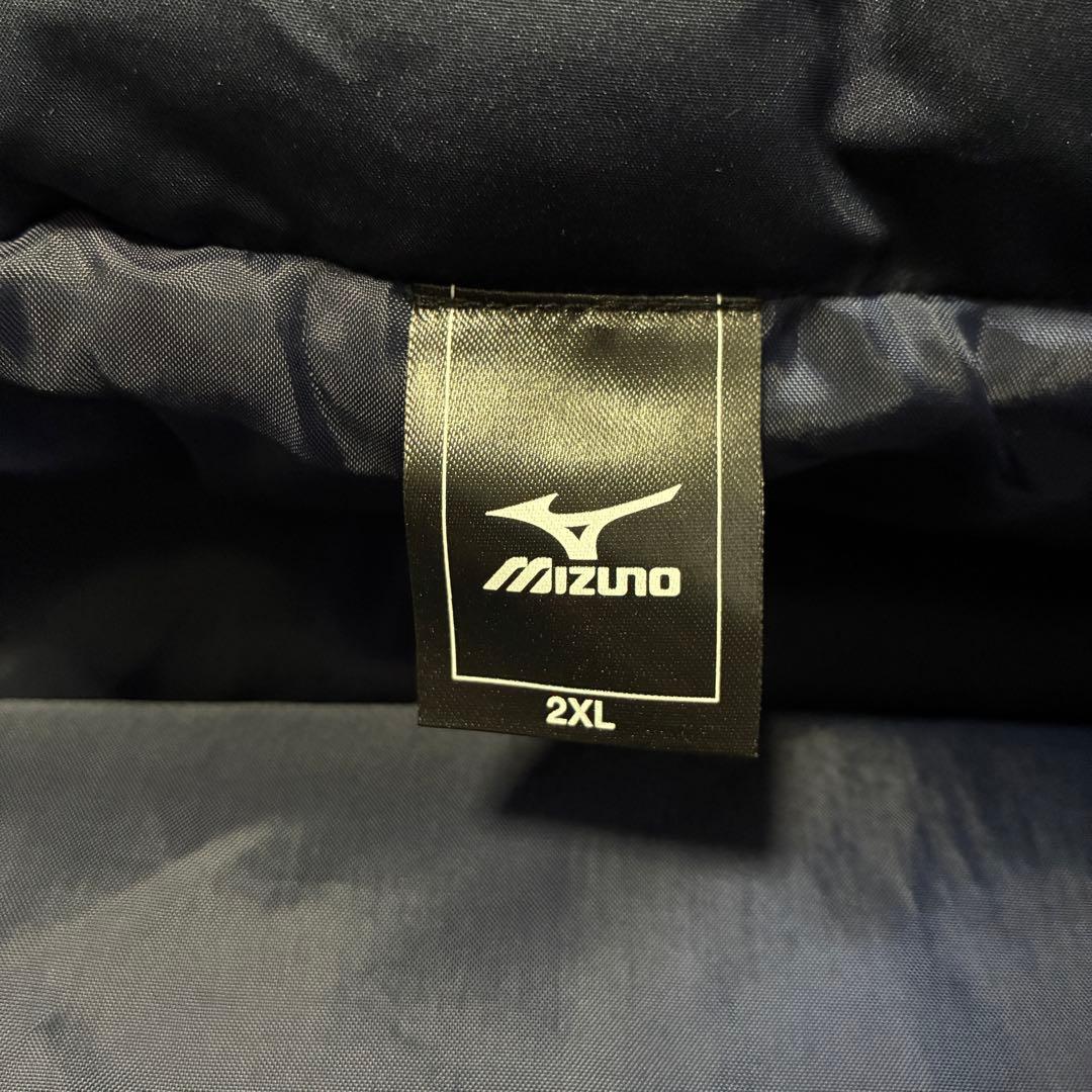 【美品】ミズノ ダウンベンチコート ネイビー 2XL 防寒 スーパーロング