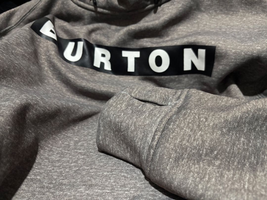 BURTON バートン スノーボード スキー ウェア　裏起毛パーカー グレー