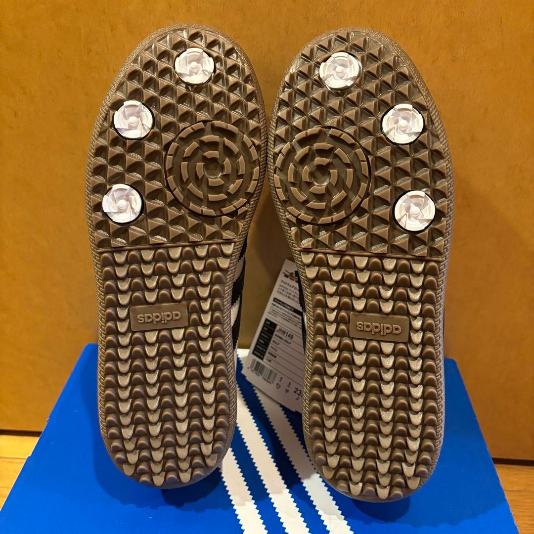新品！アディダス サンバ フルグレインレザー ゴルフシューズ 23.5㎝