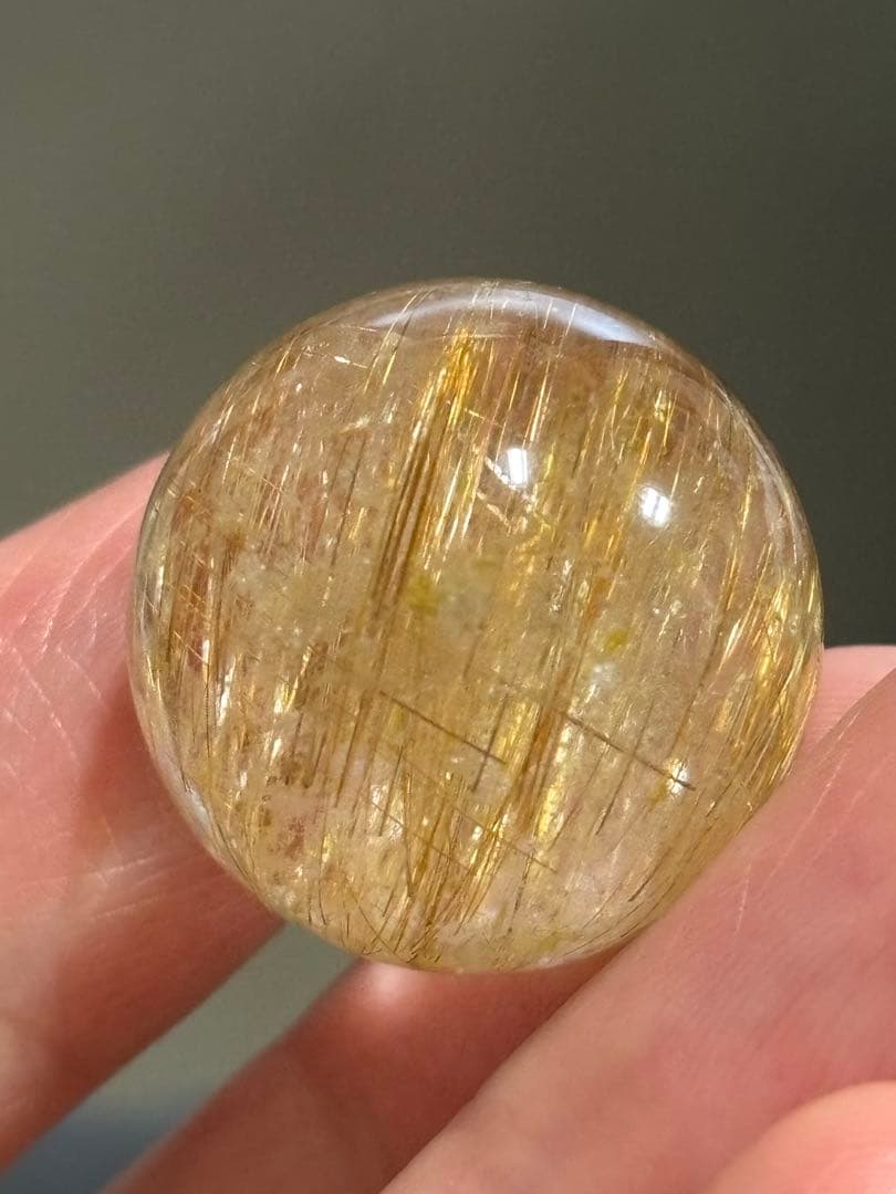 ゴールドルチル&コッパールチル共生クォーツスフィア　2.26cm