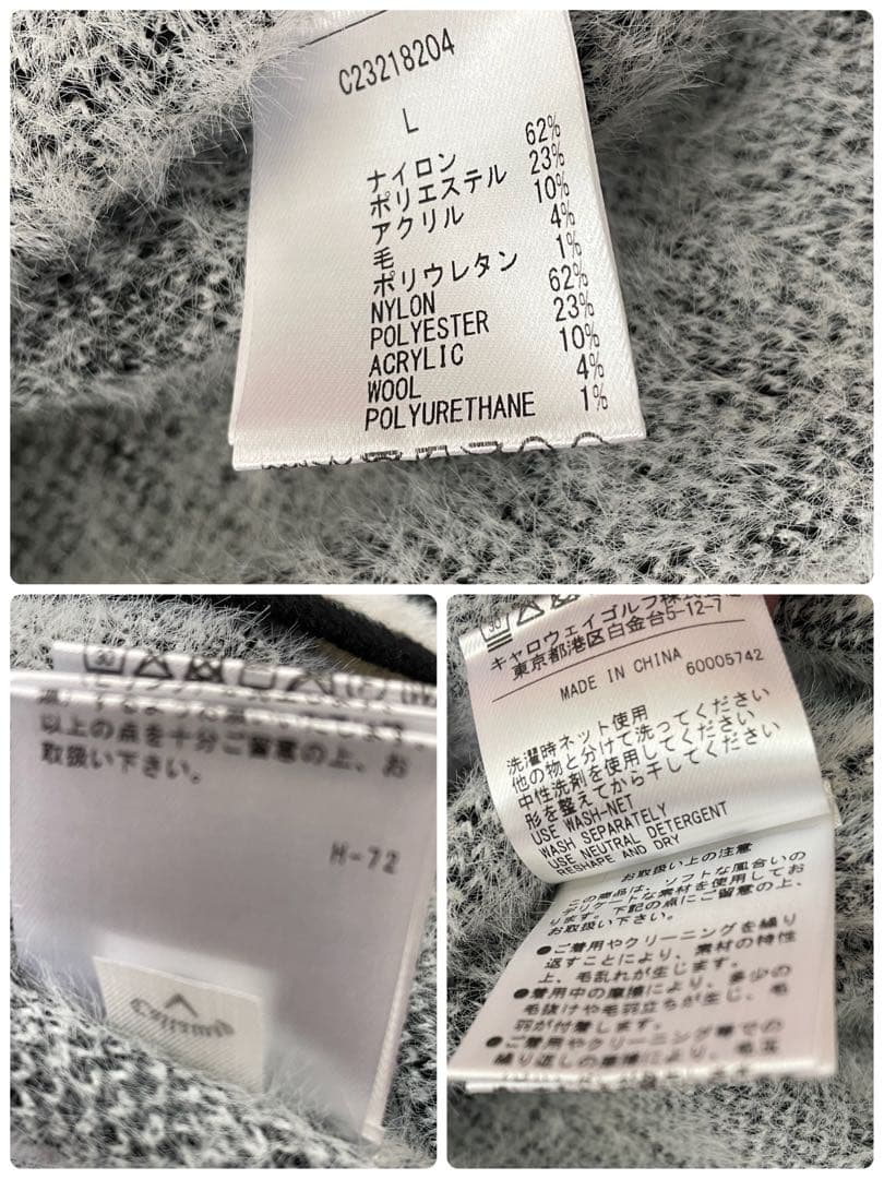 新品 callaway レディース Vネックニット L セーター ゴルフ