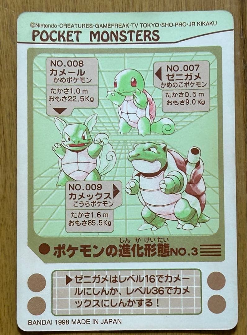 ポケモン カメックス シールダス 進化No.3