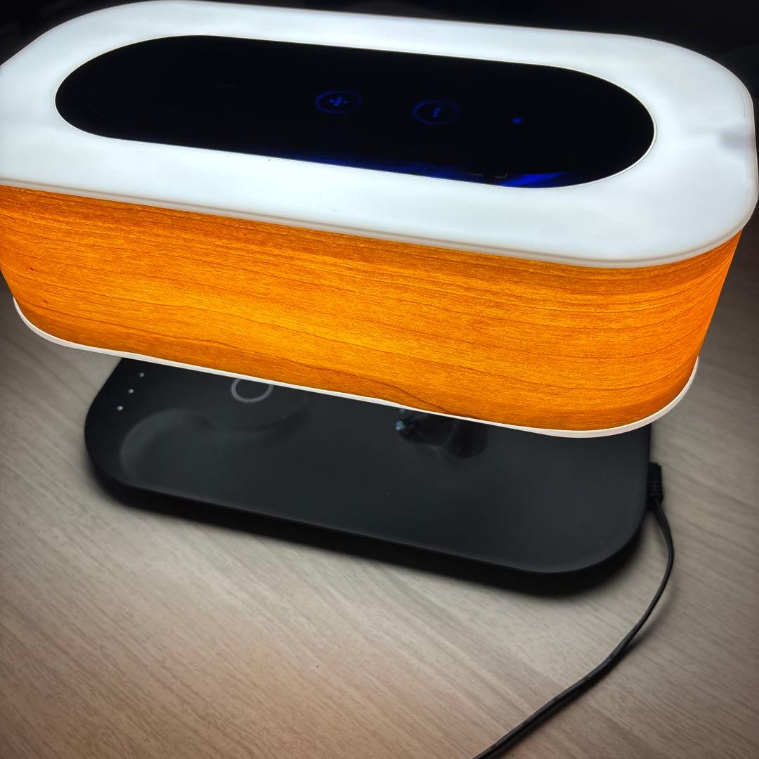 【MASDIO】LEDランプツリー型Bluetoothスピーカー Qiワイヤレス