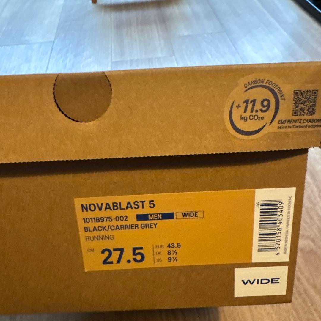 美品 ASICS アシックス NOVA BLACST 5 27.5 3E